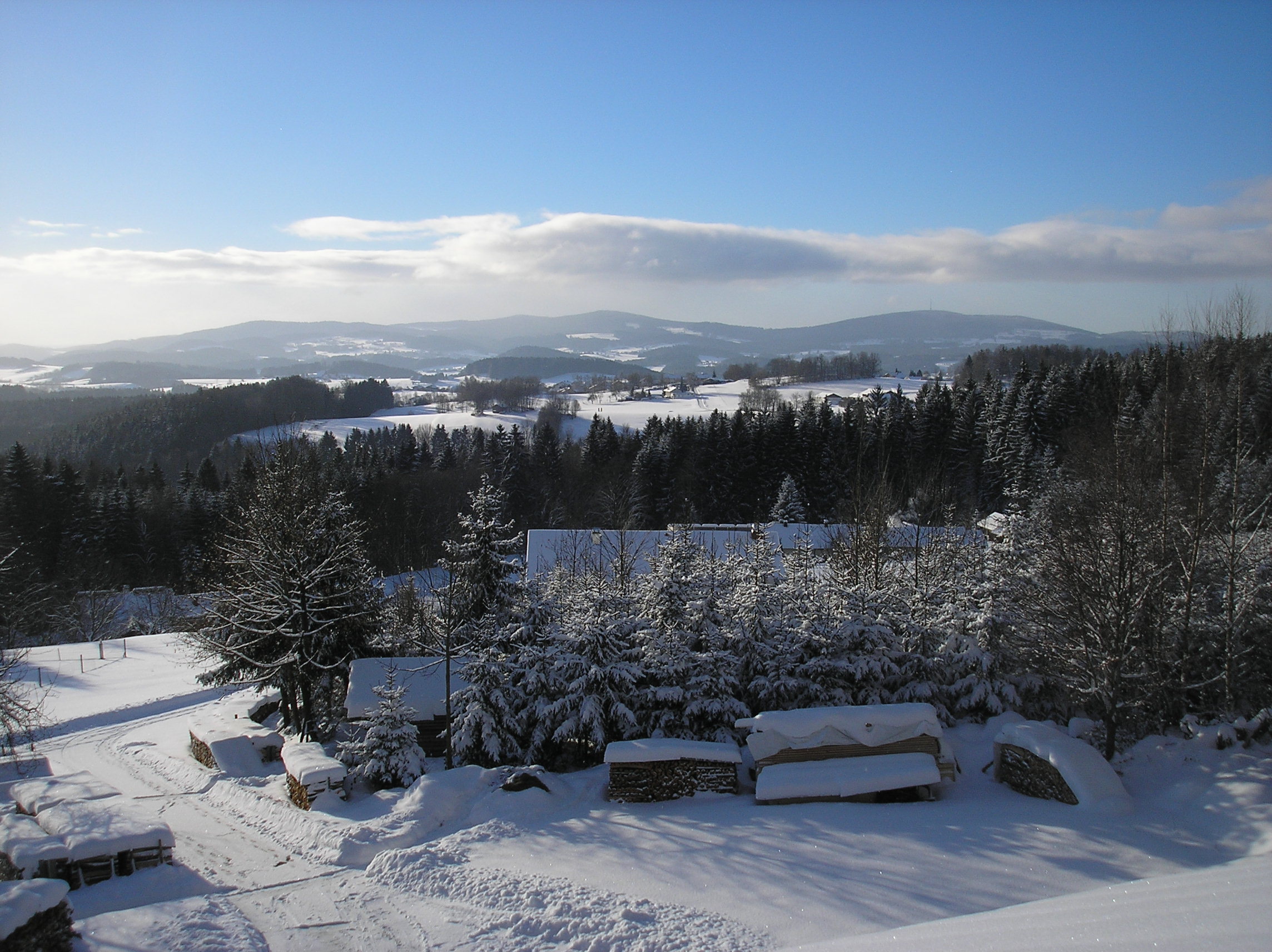 Ausicht im Winter im Bayrischen Wald
